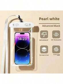 1 防水手机壳，休闲防水手机壳，PVC手机壳，荧光防水壳适用于iPhone16 15 14 13 12 11 Pro Max XS Plus，兼容三星Galaxy手机至7.0英寸，可容纳所有类型的手机，防水手机干燥袋，海滩度假必备，