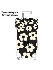 1pc Luggage Cover + 1pc Travel Bag, Plant Pattern Print, Unisex, Durable & Washable, Suitable For Travel, Family Visit Or Outing (Luggage Not Included) - Multicolor - View 5