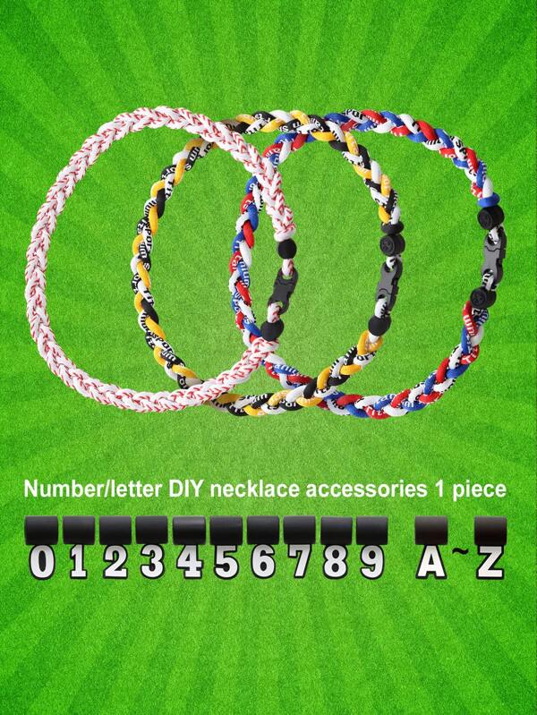 Sports Inspired Handmade Woven Number Necklace, Baseball, Softball, Soccer, Basketball, Football, Sports Fan Number Necklace, Unisex