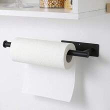Versatile Stainless Steel Paper Towel Holder - Self-Adhesive Or Drill Installation, Rust-Proof & Waterproof For Kitchen, Bathroom, RV - Space-Saving Under Cabinet Design, Towel Holder For Bathroom