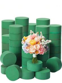 1/5/10 piezas Materiales de empaquetado de ramos de flores secas, esponja de espuma absorbente, base de barro floral para humedecer arreglos florales