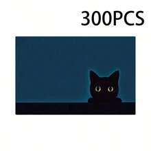 1/4/6/Stück kreatives abstraktes Tischset aus Leinen mit einfachem Katzenmuster, Größe 30 x 45 cm/12 x 18 Zoll, mit mehreren Stilen zur Auswahl, geeignet als Schreibtischdekoration, Familienfeiern, Küchen- und Restaurantdekoration. - Verschiedenfarbig - Übersicht 25