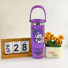 Sanrio Sanrio 1pc Sanrio Kitty Cat 30oz Insulated Stainless Steel Vacuum Glass Tumbler With Lid And Straw, Suitable For Water, Iced Tea, Coffee, Smoothie; 30oz Reusable Stainless Steel Double Wall Vacuum Bottle With Handle, Suitable For Outdoor Activities, Camping, Hiking And Travel; 30oz Portable Stainless Steel Metal Drinking Cup Sports Bottle, Water Bottle For Outdoor