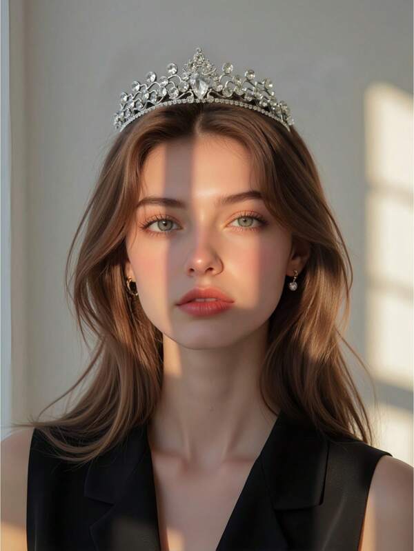 1 Stück Zinklegierung Strass Mode Hochzeit Geburtstag kleine Krone, Schmuck Accessoire für Frauen
