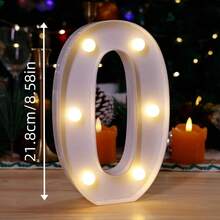 1 个 LED 发光数字灯，高 21.8 厘米，适合 16、18、21、30、40、50、60、70、80 岁生日装饰，装饰性 LED 数字灯，生日派对装饰，电池供电的 LED 装饰，适合生日、周年纪念、婚礼、圣诞节、情人节、毕业典礼和新年庆祝活动、家庭聚会、节日装饰、酒吧、咖啡厅、房间装饰，送给朋友和家人的好礼物（暖白色，不含电池，免费组合）