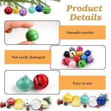 15/30 Pieces Small Metal Bells Home Decoration Jewelry Metal Bell Diameter Crafts, Colorful Metal Bells - Necklace Accessories For Cats And Dogs, Candy Color Bells, Multifunctional Decorative Bells, Can Be Used For Training Toys & Pet Decorations, 22MM Colorful Porcelain Bell Pendant Perfect For DIY Christmas Decorations, Keychains & Jewelry Accessories, Christmas Decorations, DIY Keychains, Holiday Parties & Pet Collars