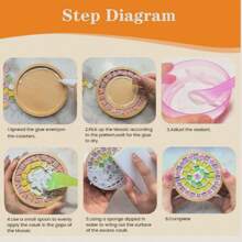 DIY Mosaik Fliesen für Basteleien, gemischte Farben Mosaik Sets mit Holz Untersetzer, handgemachte Glas Untersetzer Bastelsatz für Erwachsene, kreative handgemachte Heim Dekoration Geschenke. Beinhaltet runde & quadratische Bambus/Holz Tabletts, DIY Bastel-Materialien geeignet für Partys, Feiertage, Weihnachten