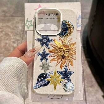 时尚创意海洋风格手机壳海星椰子花装饰保护套奢华设计师保护手机 16 15 14 13 12 11 XP Plus，个性化耐用配件，适合时尚手机用户，完美的节日礼物，防水防震防摔防刮