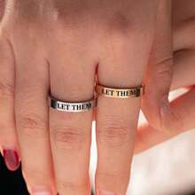 Deixe Tocarem - Joias Motivacionais em Aço Inoxidável Gravadas para Mulheres, Irmãs, Melhores Amigas - Acessório Elegante do Dia a Dia com Mensagem Inspiradora