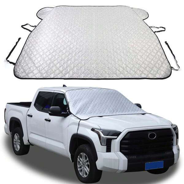 Windshield Snow Cover - Best For Deicing And Defrosting, All-Weather Front Window Car Sun Shade Accessory For Winter And Summer