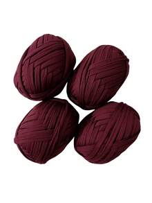 4 Rolls X 100g Polyester Crochet/Weaving Yarn, Total 30m Length - Ideal For DIY Projects Such As T-Shirts, Slippers, Baskets, Fabric Strips, Handmade Bags, Toys, Shoes, Carpets, Storage Baskets And More - Multicolor - View 42