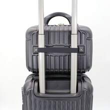Carry-On Airline Suitcase, Travel Luggage, ABS Trolley, 4 Wheels, With Matching Hard-Shell Toiletry Bag, 33 X 21 X 51 Cm - 粉色 - 查看 3