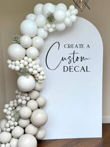 Create Your Own Sailboard Stickers (Two Lines Of Text)/ Backdrop Sticker / Large DIY Event Signage / Custom Backdrop Sticker/ STICKER ONLY