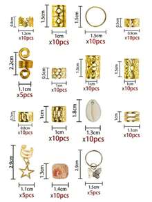 Bộ 135 món gồm dây buộc tóc và phụ kiện tóc màu vàng hỗn hợp, kiểu dáng boho thanh lịch, phù hợp cho phụ nữ và bé gái, bao gồm kẹp tóc, dây buộc tóc, phụ kiện tóc mùa hè, phụ kiện tóc ngày lễ, phụ kiện tóc cưới, v.v. - Nhiều màu - Xem 6