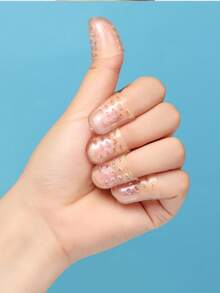 10 piezas Manguitos protectores de silicona para los dedos de los pies para prevenir la abrasión y el dolor en deportes - transparente - Ver 6