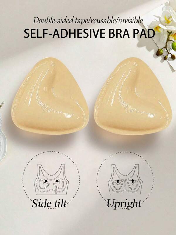 Sujetador adhesivo doble cara, Sujetador push up adhesivo - Almohadillas de sujetador adhesivas doble cara resistentes al agua, Insertos adhesivos de almohadillas de sujetador push up para aumentar el pecho, Insertos acolchados reutilizables de elevación instantánea ultra para sujetador deportivo y traje de baño