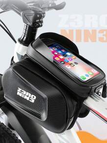 Bolsa para el manubrio de la bicicleta, bolsa de almacenamiento para teléfono de bicicleta de montaña, accesorio de ciclismo a prueba de agua para colgar en la parte delantera