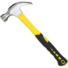 Yellow 11 Oz Straight Claw Hammer With Smooth Face Shock Reduction Grip Hammers Tools Forged Nail Hammer House - 1 - Xem 6