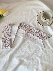 6件套女士碎花真丝围巾发带，休闲优雅百搭日常礼物装饰发饰头带，适合女性、学生、大学生秋季配饰、秋冬季度假穿搭，女士头巾柔软头巾夏季穿搭 - 彩色 - 查看 4