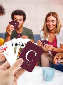 Multiple Colors Custom Monogram Playing Cards | Initial Playing Cards | Personalized Cards | Adult Card Deck | Name And Initial