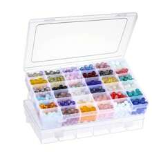 Clear Multi-Compartment Nail Art & Jewelry Storage Case For Earrings, Studs And Necklaces,For Holiday Beach, Bathroom Collection, Bedroom Collection, Large Capacity