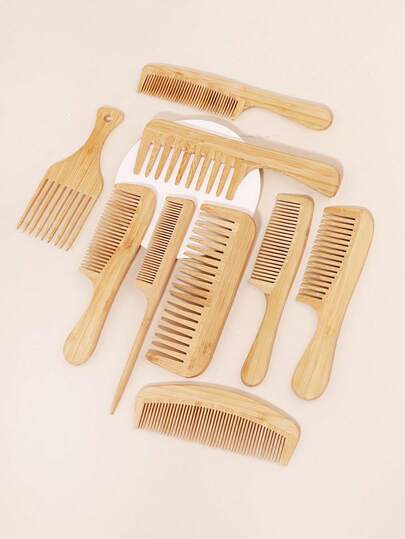 NEFOUME 1 件竹发刷套装，天然防静电，包括尾梳、齿梳、双面刷、手柄竹刷、头皮按摩刷，适用于湿发或干发梳理和造型，刷子、发刷、边缘刷、刷头发、发梳、梳头发、顺发刷、球刷、迷你发刷、发刷套装、木梳、发刷梳子、理发师、美发工具、美发产品、发饰、刷子、光滑后刷、护发、发刷、刷头发、发梳、理发配件、梳头发、卷发刷、旅行、美发用品、顺发刷、球刷、迷你发刷、发饰、卷发产品、美发设备、配件、圣诞节、理发店、理发配件、发饰、美发、木梳、旅行必需品、发型、美发