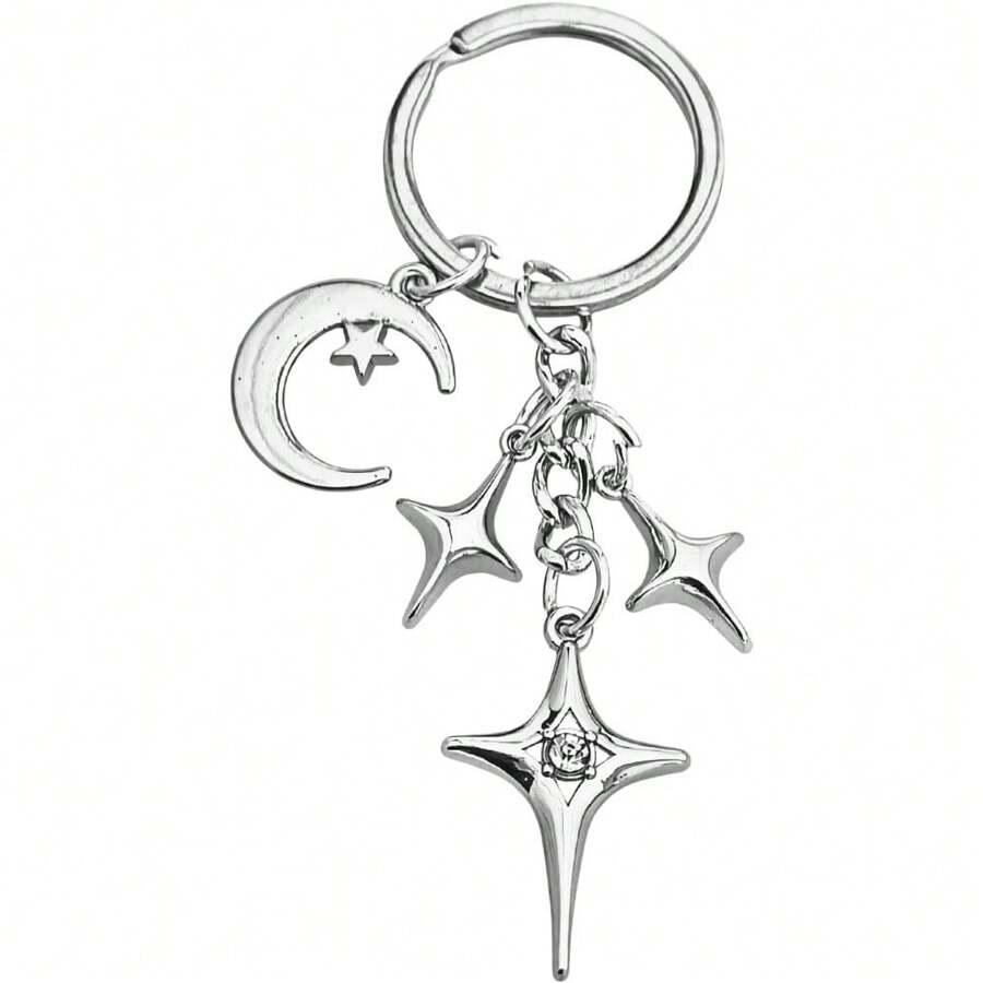 Lindo colgante de estrella - Adorno celestial brillante para llaves, bolsos y decoración del coche - E - Ver 1