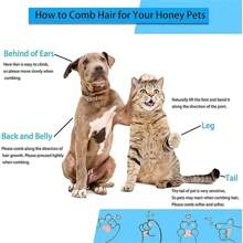 Pet Brusher - One Click Hair Removal Needle Comb With Massage Particles, Excellent Massage Effect, Non-Damaging To Skin, Suitable For Self-Cleaning Combs Of Cats And Dogs, Removing Floating Hair And Hair Removal, Suitable For Long Or Short Hair, Ergonomic Handle Design, Easy To Use, Essential For Keeping Pets, Perfect Gift For Family, Classmates And Friends