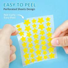 1120/840/560/280 Pcs Star Stickers, Back To School,Halloween & Christmas Decoration Stickers, Colorful Five-Pointed Star Stickers For Party, Holiday Photo Decoration, Face Decor Stickers (1 Sheet Per Color), For Decoration Only (Not For Makeup)2000/1400/160/80/40