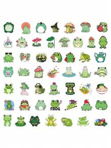 Adorables pegatinas de rana con imagen de dibujos animados y anime. Pegatinas DIY para manualidades, puzzles, mini juegos, fiestas, regalos de cumpleaños, decoración de maletas, cuadernos, teléfonos móviles y botellas de agua. Nuevas y de moda.