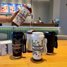 1个，500ml/16.91oz，防漏旋钮锁，真空隔热，316不锈钢，旅行咖啡杯，简约商务风格，流线型杯型，防滑底座，宽口径设计易清洗易放冰块，单手开盖直饮