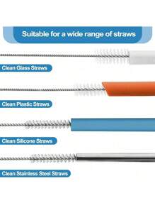 Cup Straw Cleaning Brush, Reusable Straw Cleaner For 40/30/20 Oz Mugs, 10 Mm Diameter Pipe Cleaner For Water Bottles And Tubes