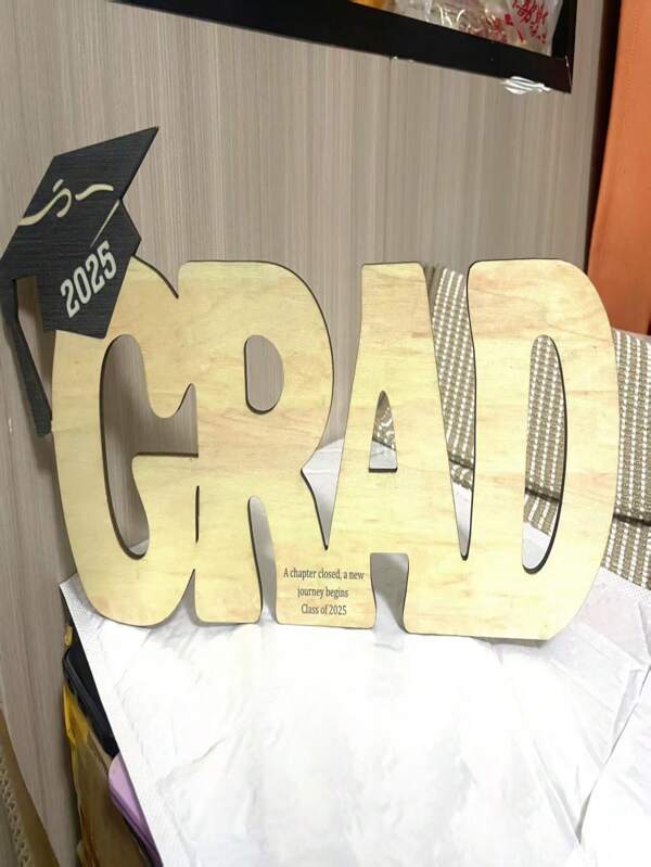 2025 New Graduation Season GRAD Wooden Crafts For Signature Graduation Party Photography Props Wooden Ornaments
