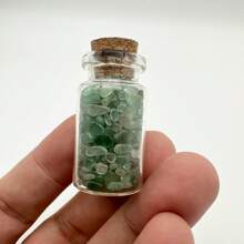 1 pieza Botella a la deriva de cristal natural, piedras rodantes, perfectas para manualidades, joyas, deseos y decoración del hogar