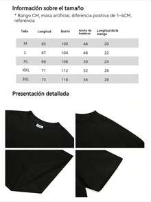 One piece shirts summer tops cotton  clothes women camisas de mujer lindas Camiseta 180g algodón negro blanca con estampado History Nasalikeestampado algodón alta calidadcuello redondocorte holgado básicohombres y mujerestranspirableversátillavable a máquinacómodatalla S~3XLdiariocasualdeportesimprescindible verano - Negro - Ver 9