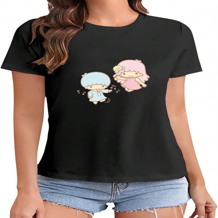 Women T-Shirts - 黑色 - 查看 1