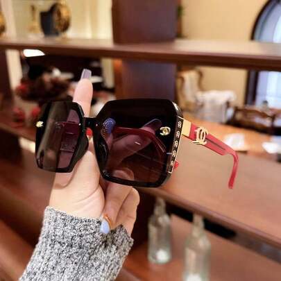 1/2/3副装多色超大方形复古时尚女式眼镜，多功能个性化Y2K风格眼镜，适合度假、旅行、海滩、派对、驾驶、钓鱼、生日礼物、日常佩戴