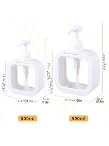 1pc Transparent Refillable Liquid Soap Dispenser, Hand Wash, Perfume, Lotion Travel Bottle With Pump For Bathroom