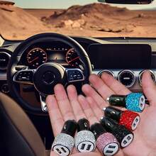 Bling Bling 水钻水晶多端口车载充电器快速充电 PD QC3.0 USB C 车载手机充电器 Type C 适配器 3 合 1 快速充电线兼容 Andriod 手机、行车记录仪、iPad、GPS、节日/生日礼物