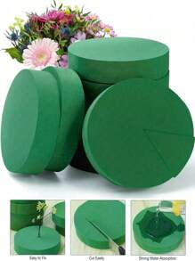 1/5/10 piezas Materiales de empaquetado de ramos de flores secas, esponja de espuma absorbente, base de barro floral para humedecer arreglos florales