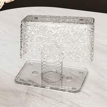 Wave Pattern Paper Towel Box, Transparent Glacial Patterned Tissue Box For Living Room Table - Multicolor - View 3