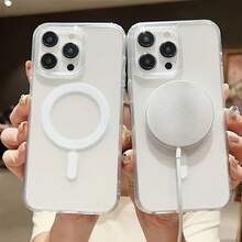 [High-Definition Clear Magnetic Phone Case]Suitable For High-Definition Clarity And Does Not Interfere With The Screen Protector For Apple  Models From 11 To 17promax, Featuring A Hard Back And Soft Edges. - táo (1 cái) - Xem 2