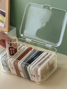 1pc/2pcs Jewelry Storage Box, Flip-Top Transparent Dust-Proof Box Suitable For Hair Clips, Headbands, Elastic Bands Desktop Organizer, Stackable Storage Box For Drawers, Vanity, Bathroom Girlfriend Gifts For Women Storage Organizer Travel Essentials Back To School Dormitory Storage Fall Decor