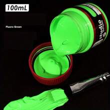Fluorescent Acrylic Paint, 100ml/3.38oz , Non-Fading, Rich Vivid Pigments,(Not Shiny) Assorted Fluorescent Colors, Fast Dry Formula, Non-Toxi - one-size - View 10