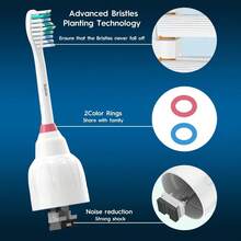 Replacement Brush Heads Compatible With Philips , Compatible With  E Series     And  Screw-On Electric Toothbrush, BN728, 8 Pack - 6 Count (Pack of 1) - 查看 6