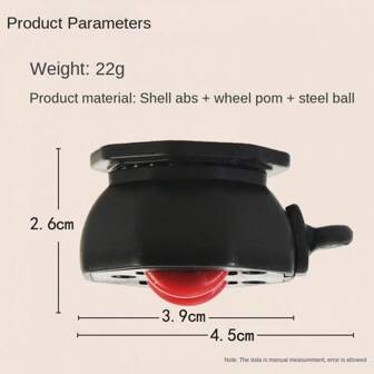 Swivel Casters With Brakes, Adhesive Mounting, Bearings, Thick Base, Quiet For Home Computer CPU, Small Wheels