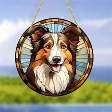 2D retro farbige Dackel Fenster Deko Anhänger aus Acryl, Deko Anhänger für Feiertage und Partys, Auto Innenraum Deko, verschiedene Tier Anhänger zur Auswahl, geeignet für Hunde- und Tierliebhaber