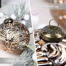 8CM/12PCS RETRO CHRISTMAS BALL SET DECORATIONS CHRISTMAS INDOOR HOLIDAY CHRISTMAS TREE ORNAMENTS HANGING BALLS Home Decor Christmas Decorations Room Decor Winter Christmas Decorations Home Christmas Gifts Christmas Decor - Multicolor - View 5