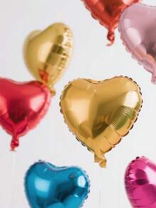 MECRLA 10 个 12 种颜色 17.7 英寸心形气球、背景墙装饰气球、情人节礼物气球、婚礼、求婚装饰气球、铝箔心形气球、礼品气球、室内外摄影气球、爱情气球、惊喜气球、周年纪念气球