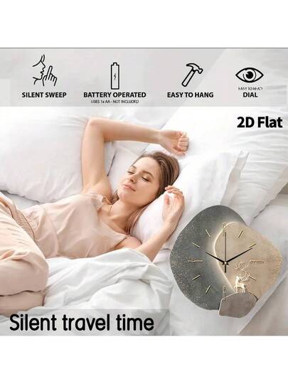 1pc Moderne Elegante ation Wand Clock, Super Silent Quartz Movement, No Ticking, ating Clocks In Living Rooms,Bedroom Room, Offices, Restaurant, Cafes, Perfect ative Friends Family Home Room view 6